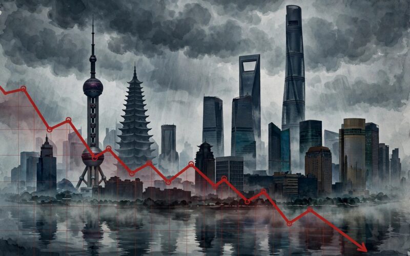 China's CSI 300 Falls to One-Year Low on Growth Fears