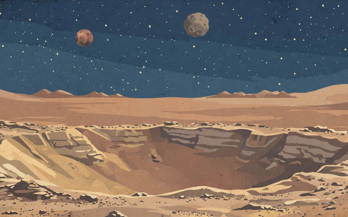 Mars Crater May Reveal Origin of Doomed Moon Phobos