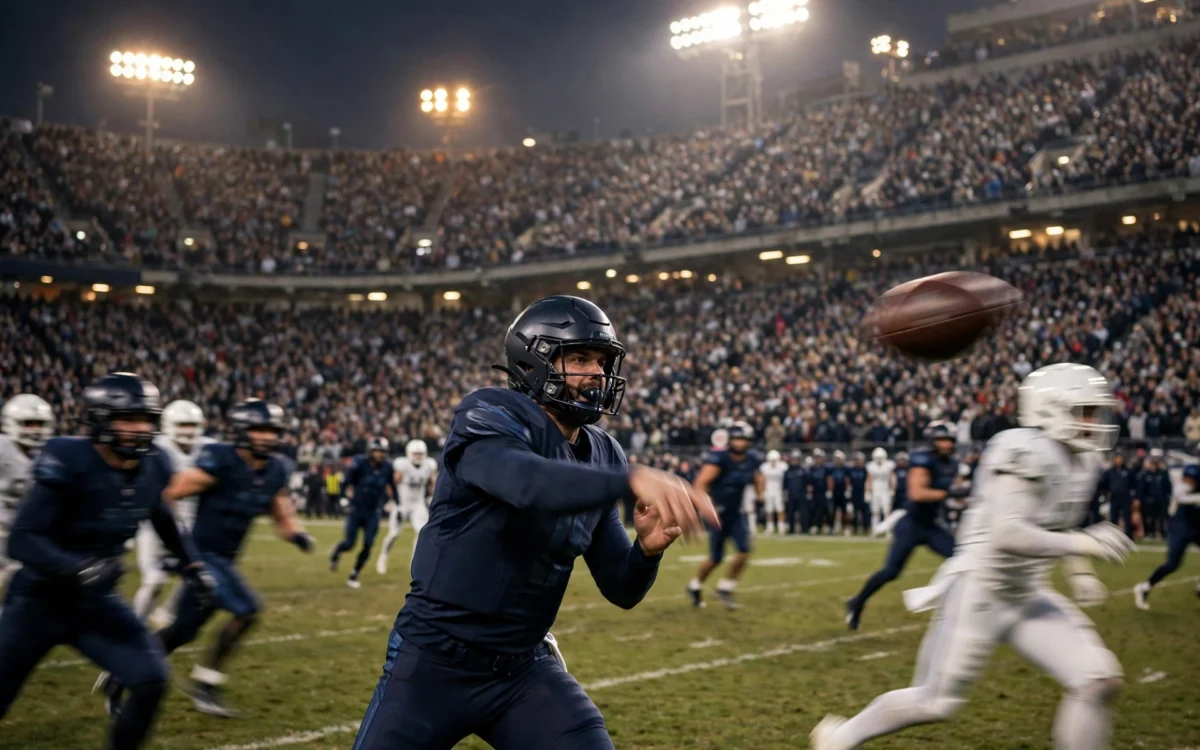 Buffalo Bills quarterback Josh Allen running with the ball in an NFL game