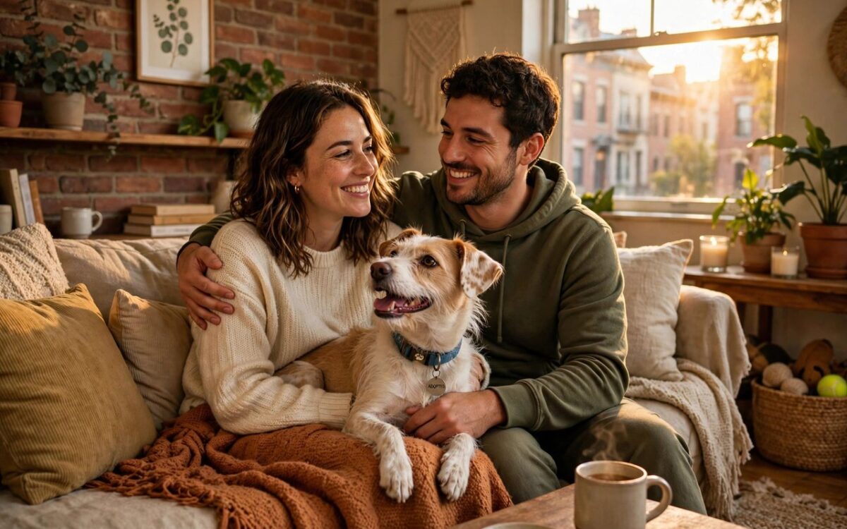 Shelter sleepover ends in adoption for dog Milton