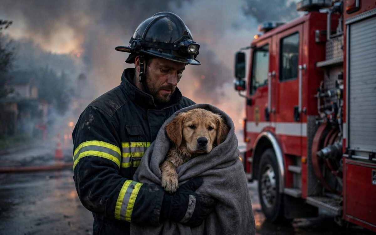 Neighbor rescues dogs from burning Utah camper