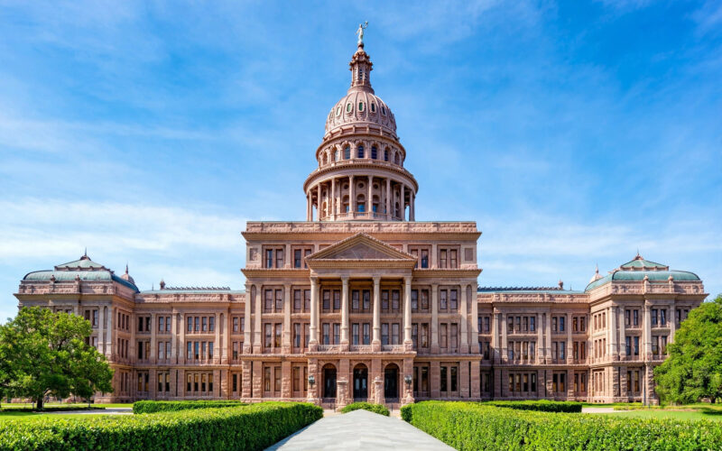 The Texas state capitol building.