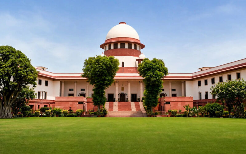 Exterior of the Supreme Court of India building in New Delhi against a clear sky, symbolising the court's suo motu order on Delhi-NCR rape cases.