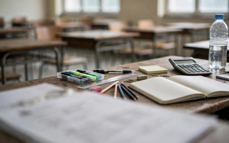 Study desk with exam materials as SSC releases the CGL Tier 1 admit cards.