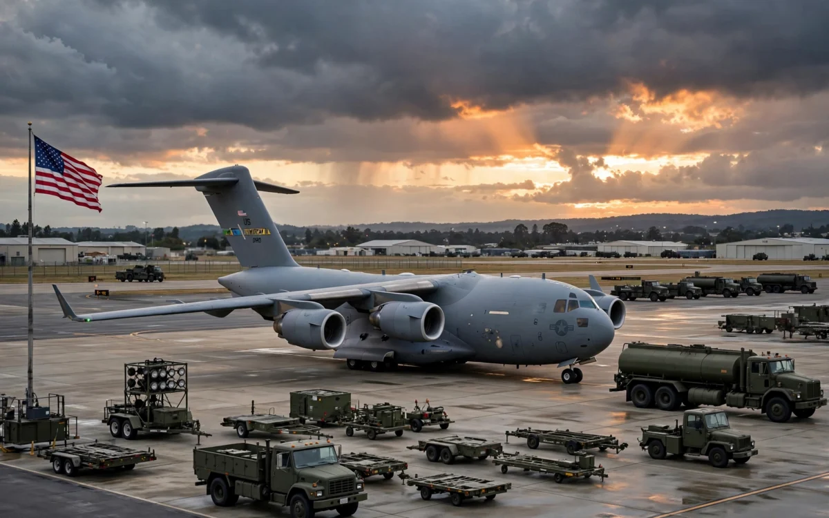 US military aircraft on a tarmac amid reports of planning for possible Cuba action