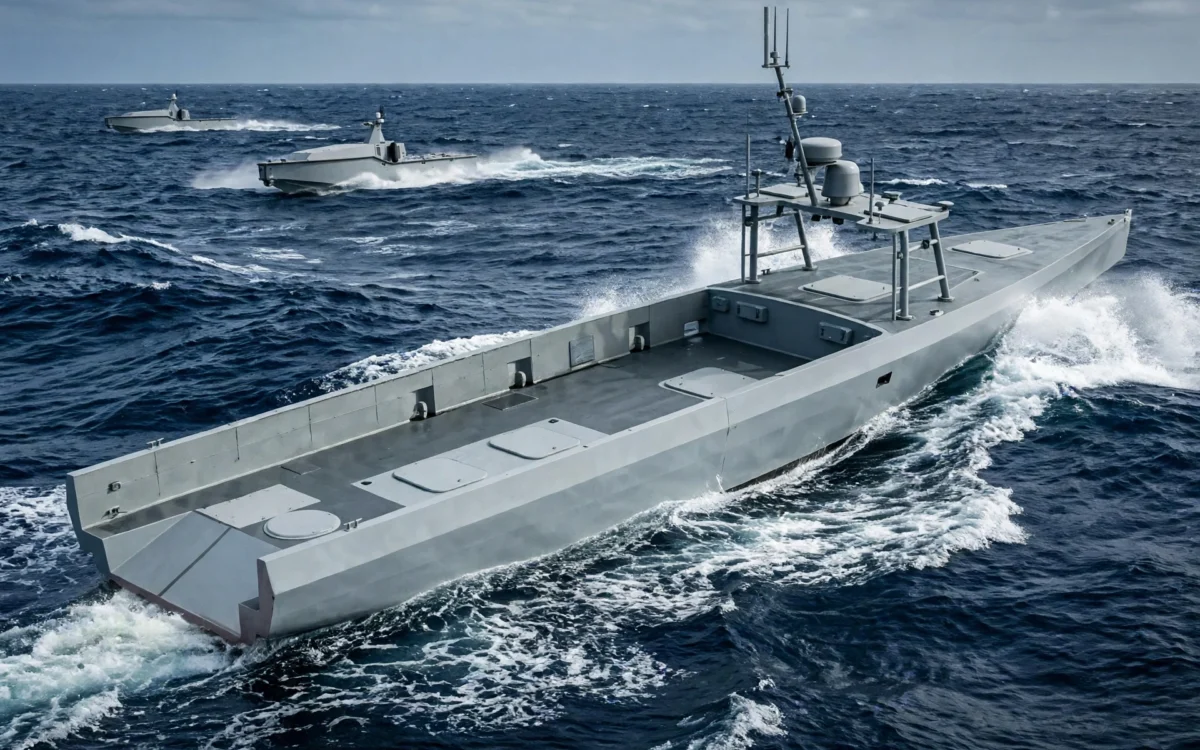 Unmanned naval vessels at sea