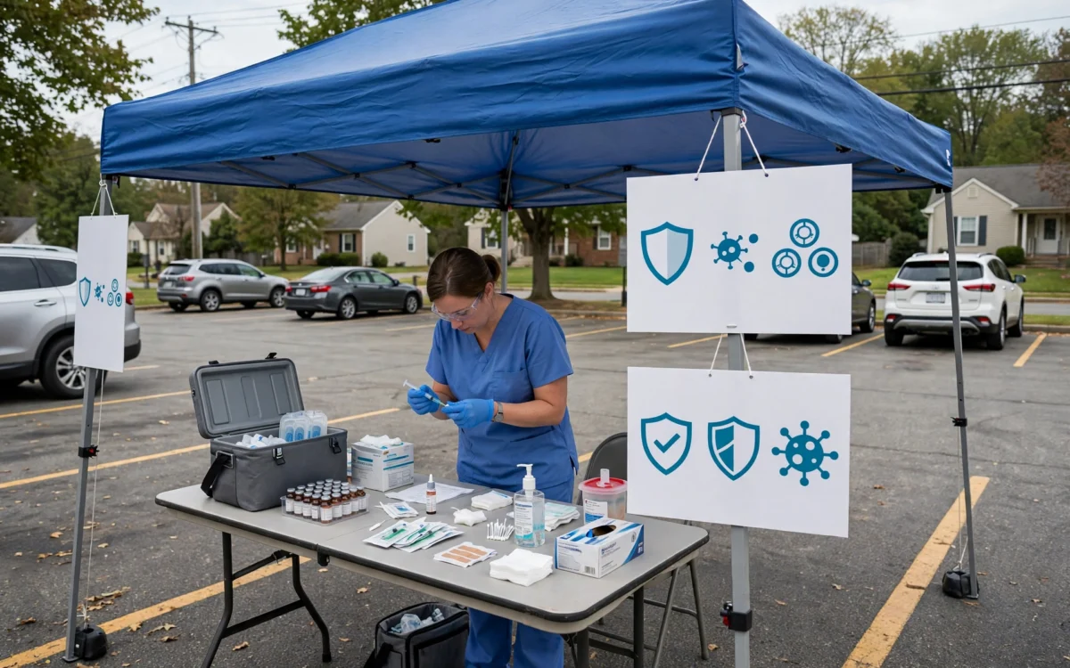 Pop-up measles vaccination clinic in Pennsylvania