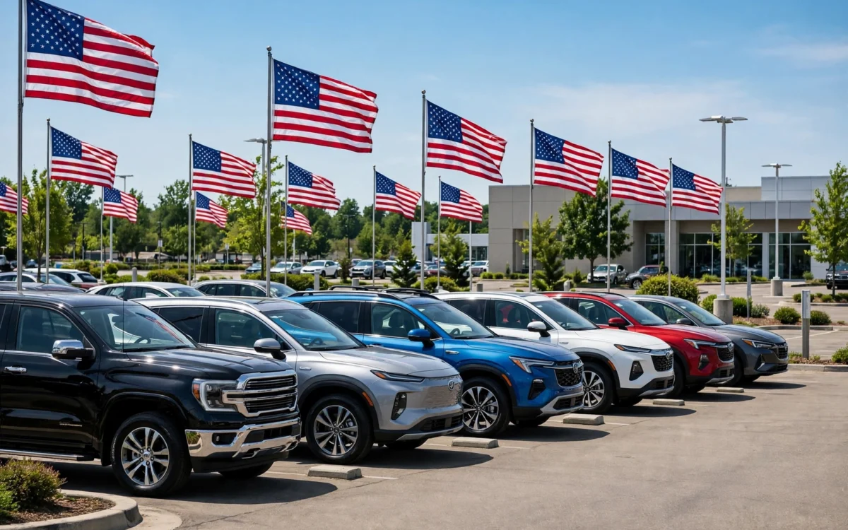 New cars at a dealership