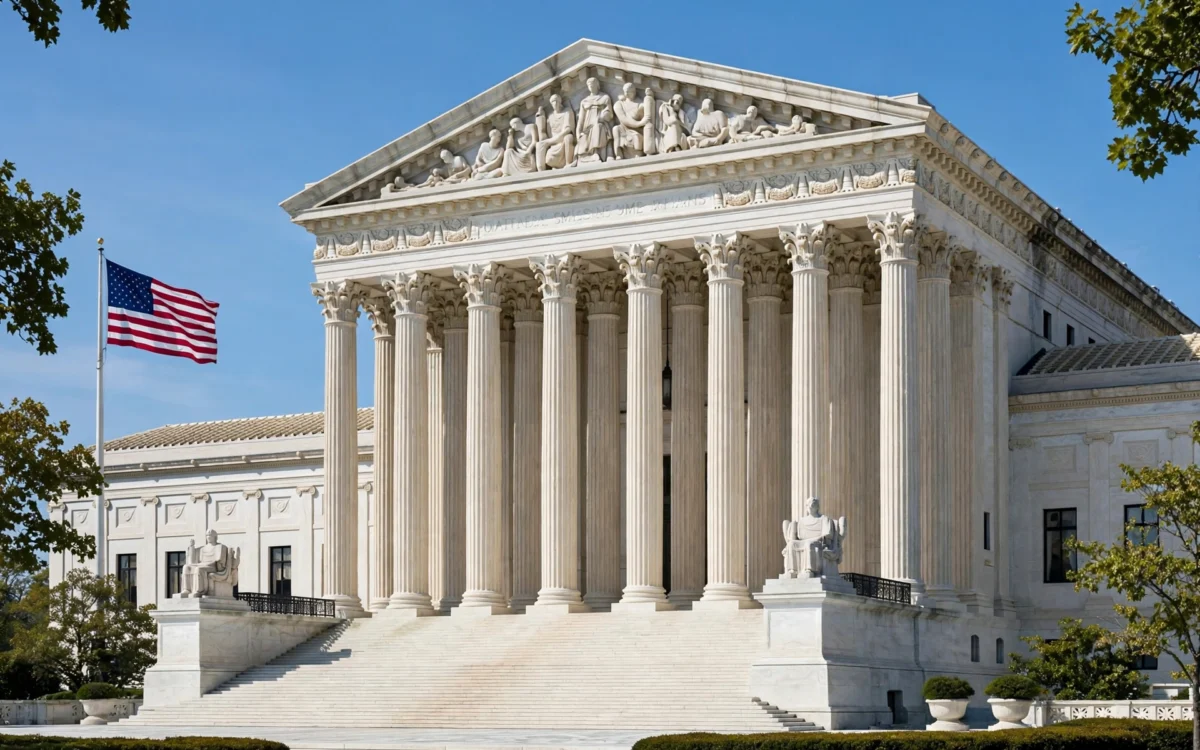 The US Supreme Court building in Washington, DC