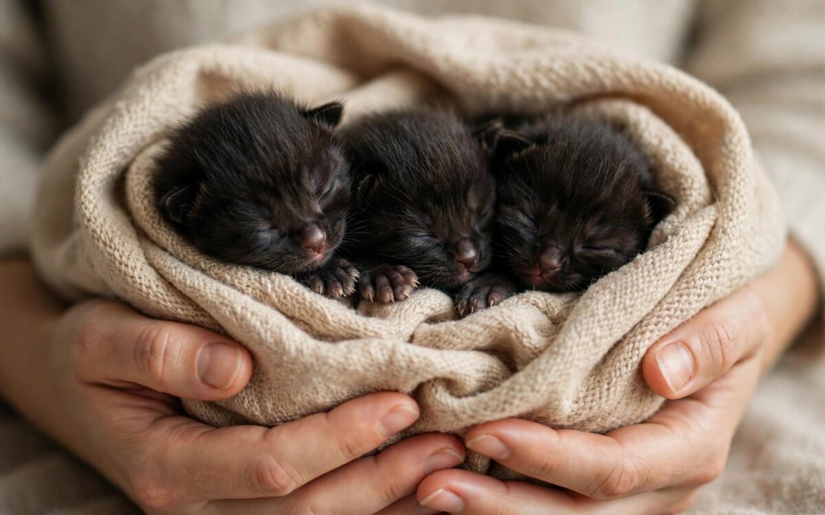 Three kittens rescued from industrial shredder in miracle escape