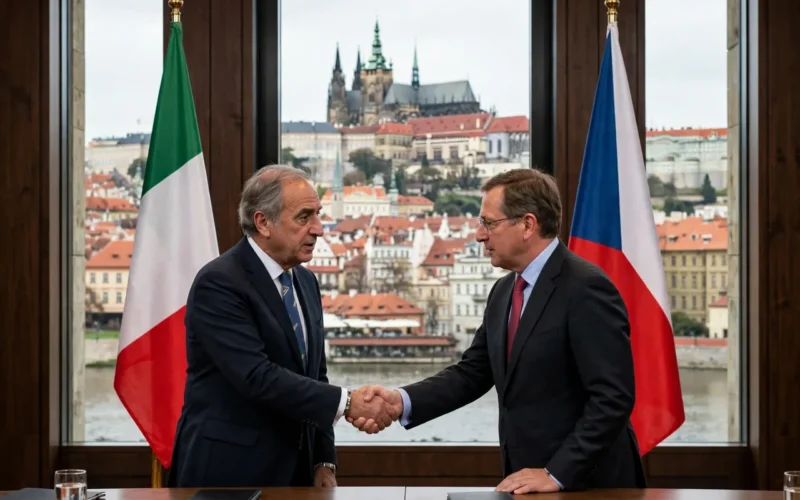 Meloni, Babiš push joint EU carbon rules in Prague