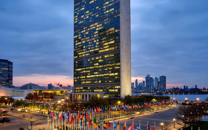 UN headquarters in New York, where the trade data site targeted by AI agents is operated