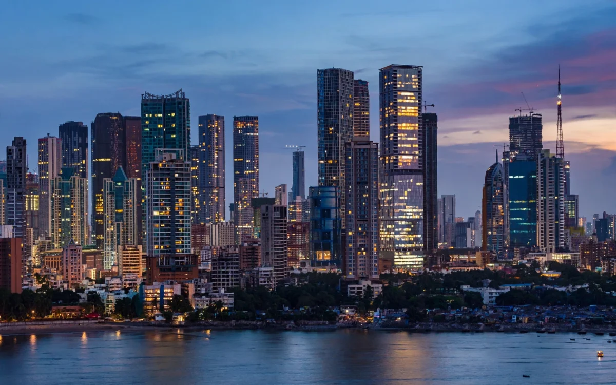 Corporate towers in India's financial district