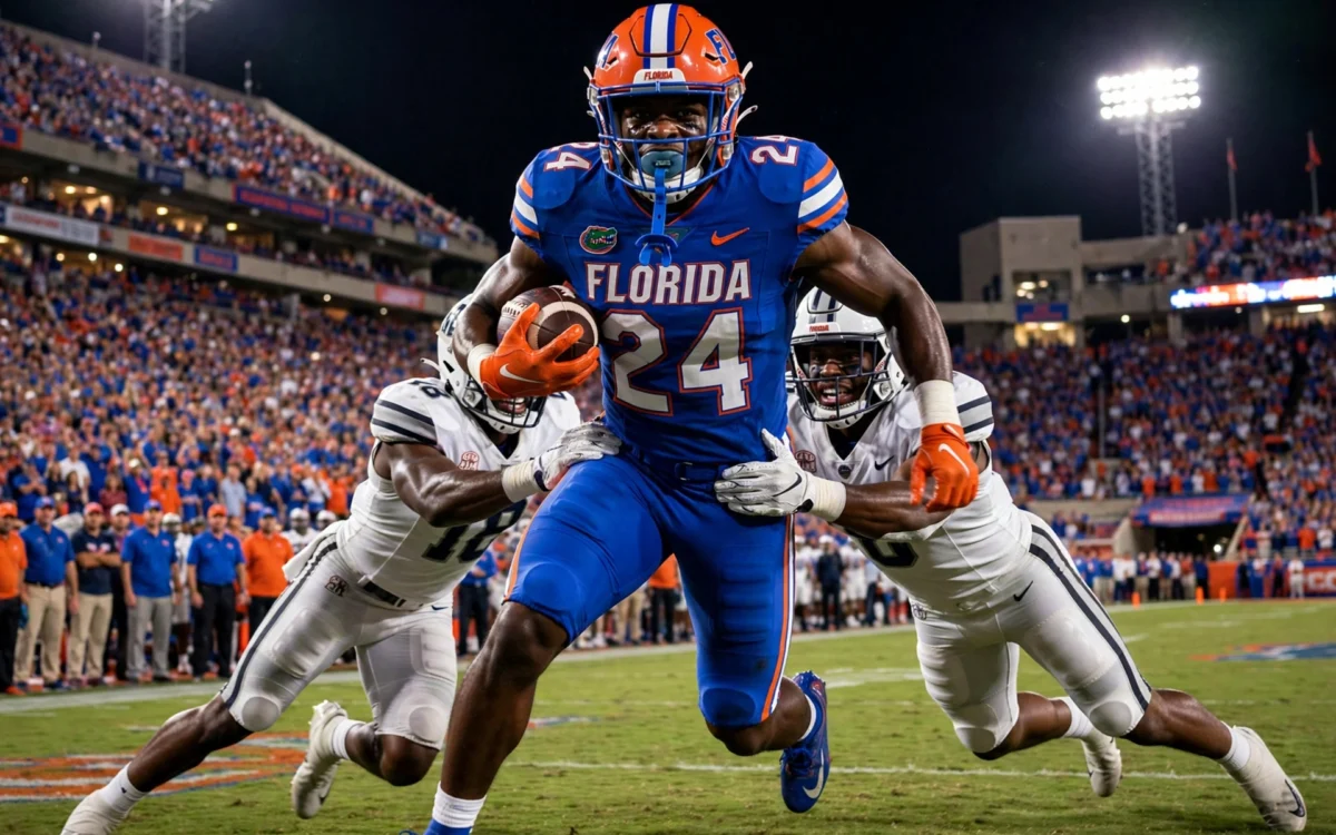 Florida Gators running back breaks through the Ole Miss defense