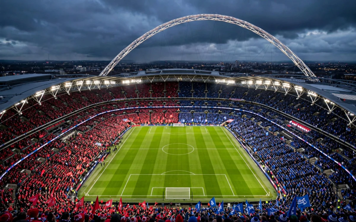 Wembley stadium during the FA Cup final between Stoke City and Manchester City