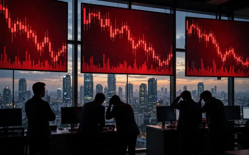 Sensex, Nifty slide for third straight session