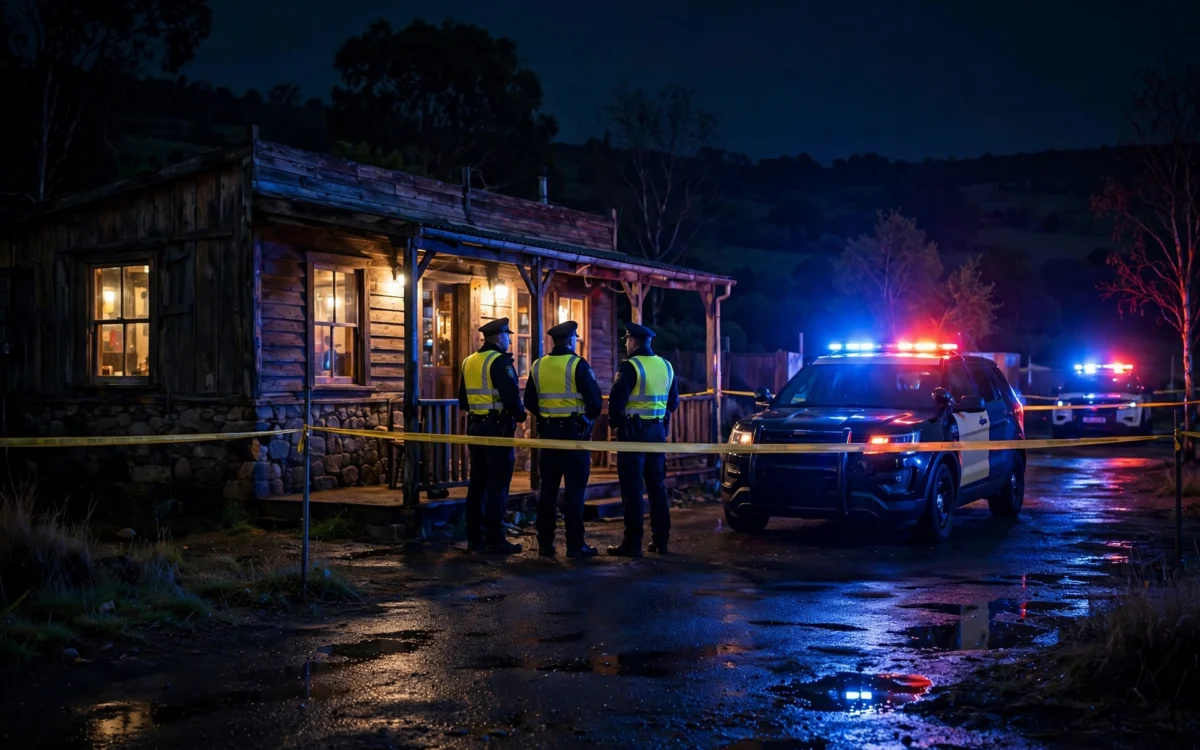 Police at a township tavern in South Africa after two mass shootings left 27 people dead.