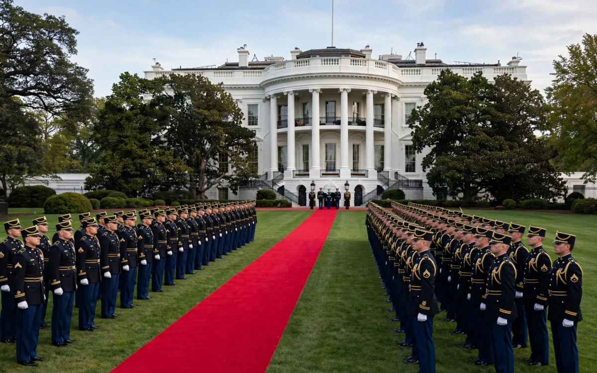 State arrival ceremony at the White House during Chinese leader Xi Jinping's visit