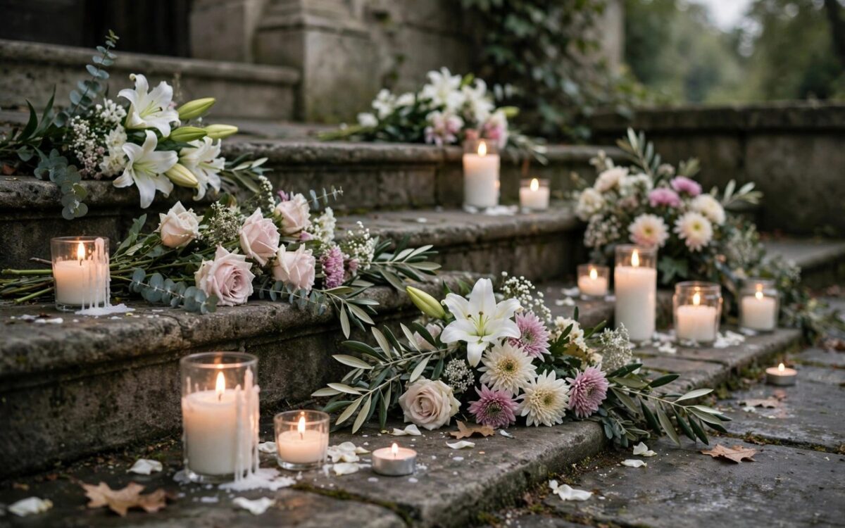 alt: Candlelit memorial for victims of gender-based violence in South Africa