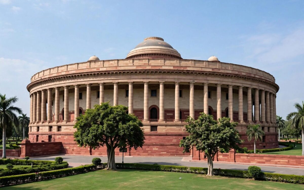 Indian Parliament House in New Delhi