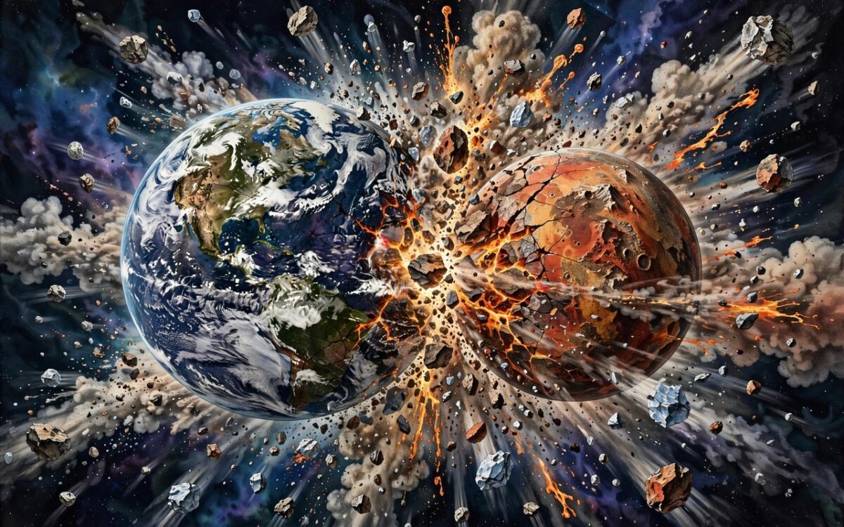 Webb Finds Distant Worlds Are Smashing Into Each Other