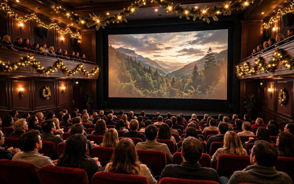 Full movie theater with audience