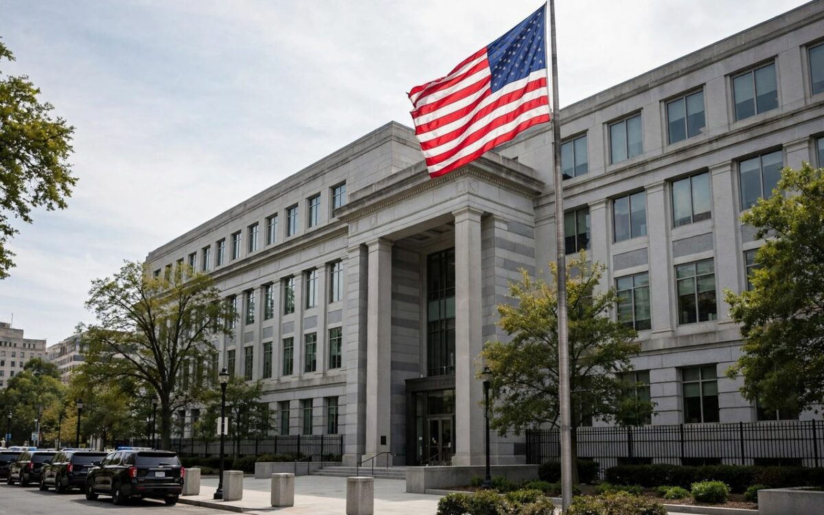 FBI agents outside a federal building in Houston