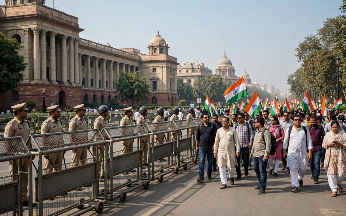 INDIA Bloc Marches in Delhi, Demands Poll Chief Quit Over Voter Rolls