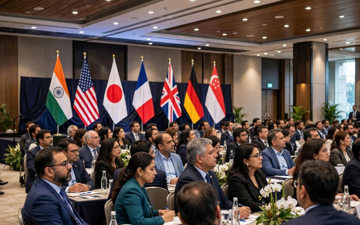 Business summit conference hall