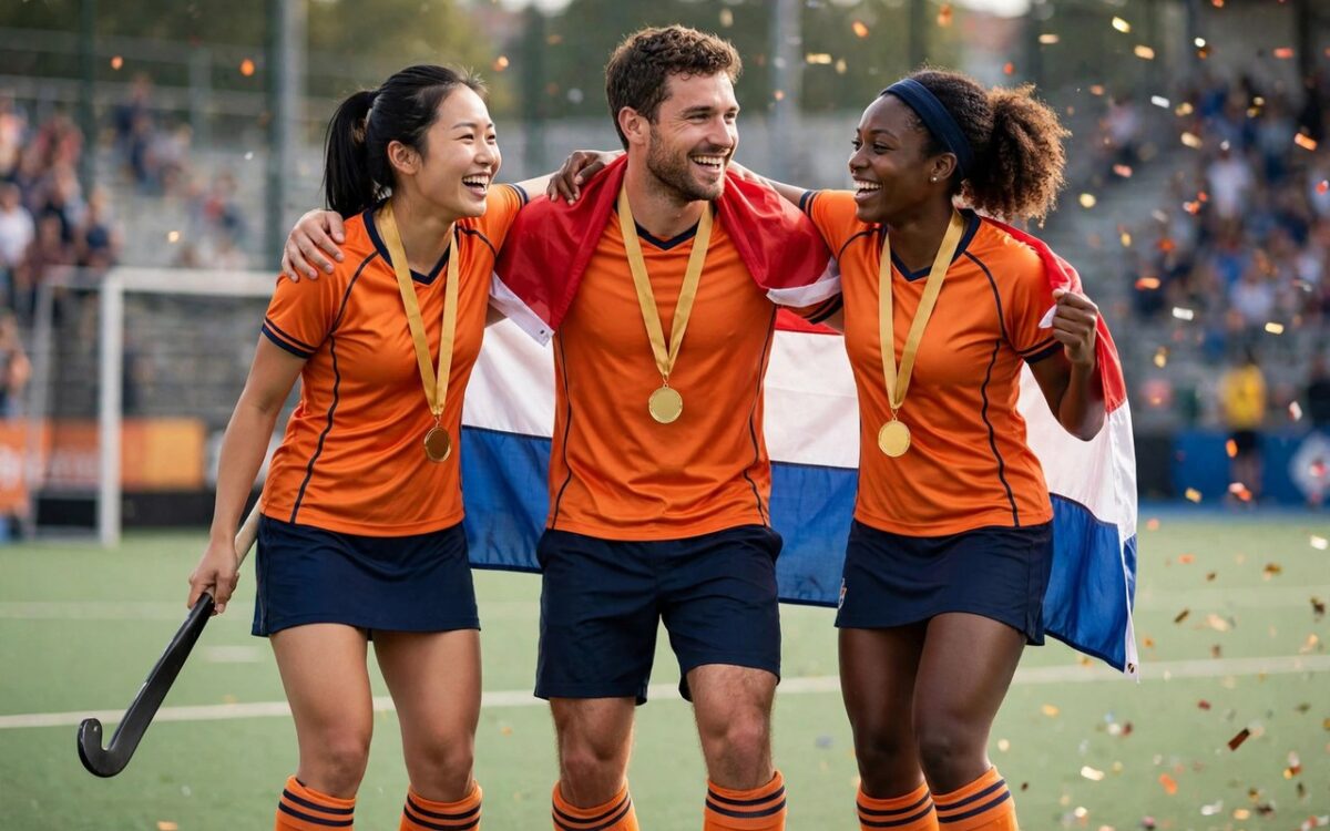 India's hockey team celebrates Asian Games gold medal