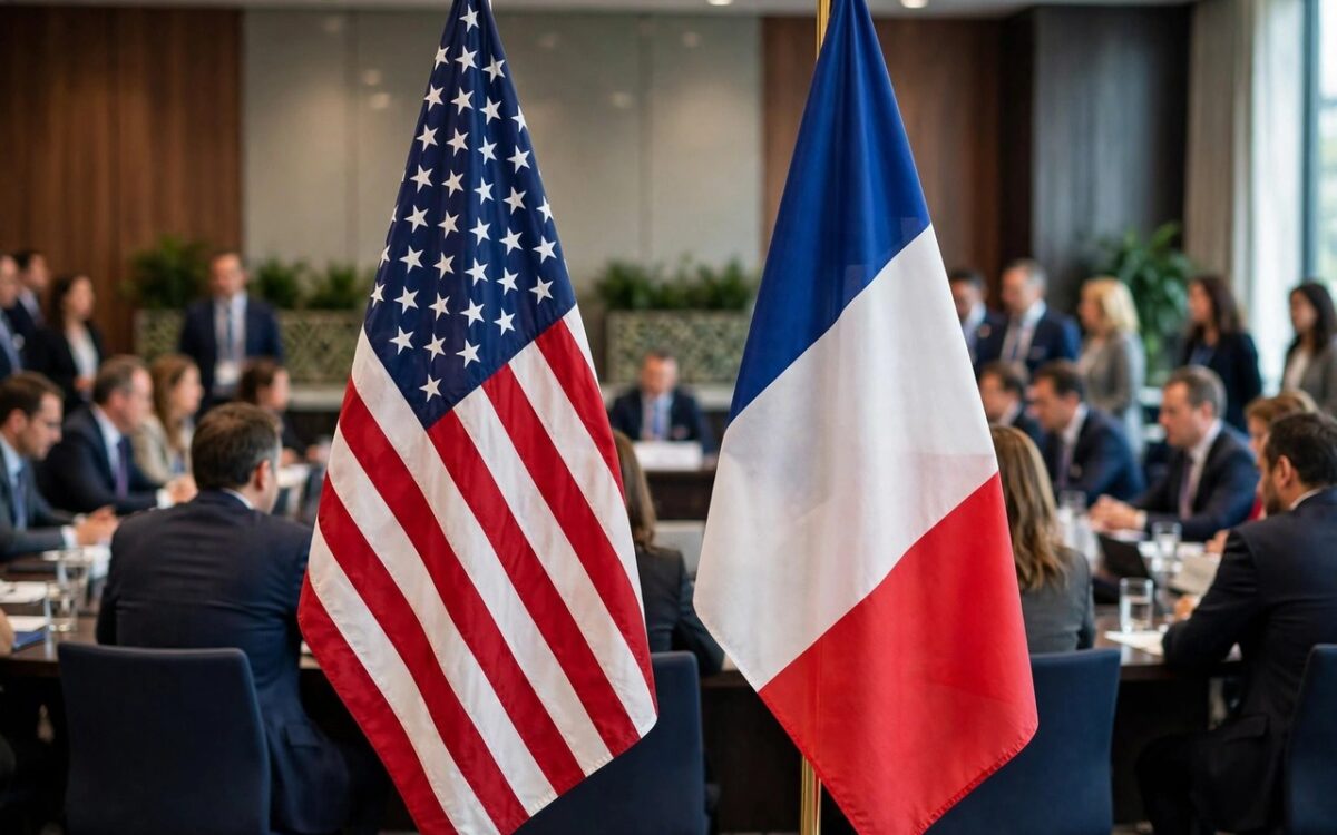 India and Switzerland flags at a research conference