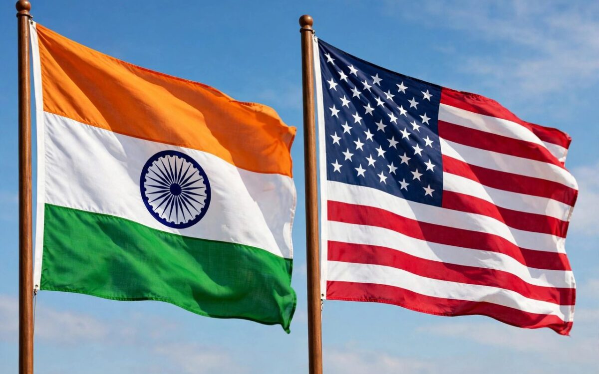 India and United States flags
