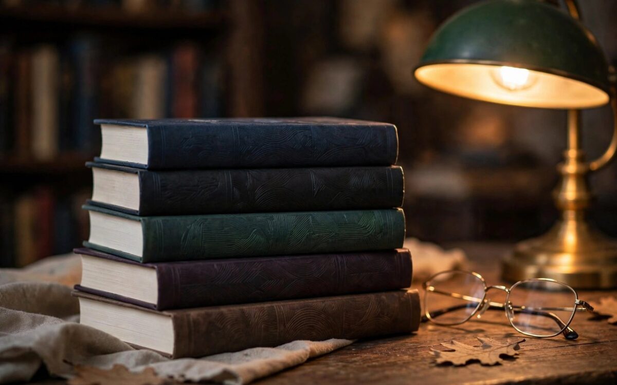 Stack of bestselling thriller books