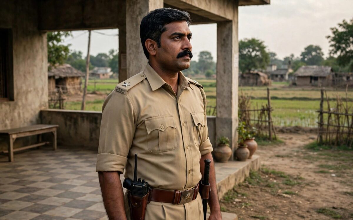 Actor Kamlesh Sawant as police officer Gaitonde in Drishyam film