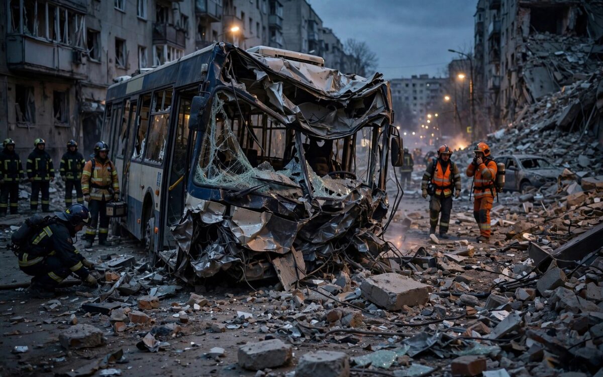 Glide bomb hits Kramatorsk bus stop, at least 33 killed