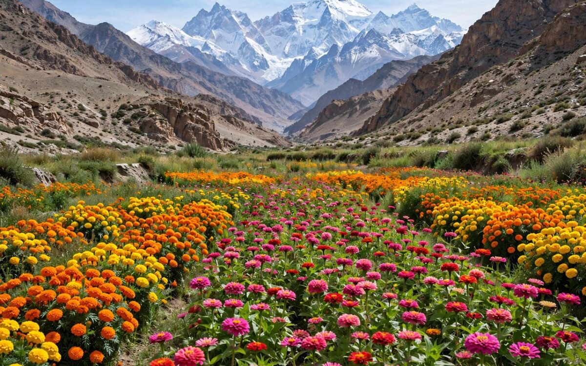 World's Highest Twin Flower Fields Bloom in Leh at 10,600 Ft
