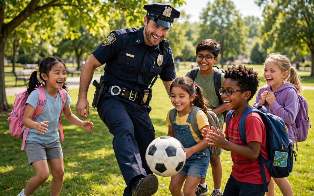 Video of Cop Playing Soccer With Kids in Full Uniform Goes Viral