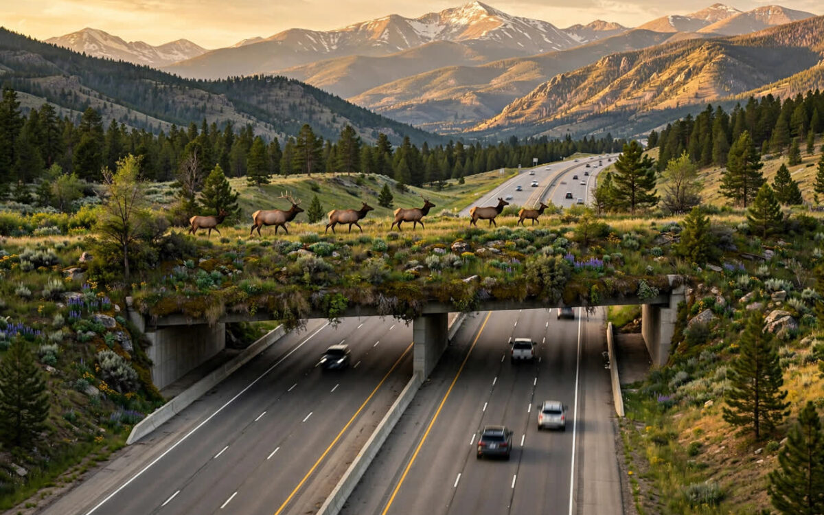 North America's Largest Wildlife Overpass Cuts Crashes 91%