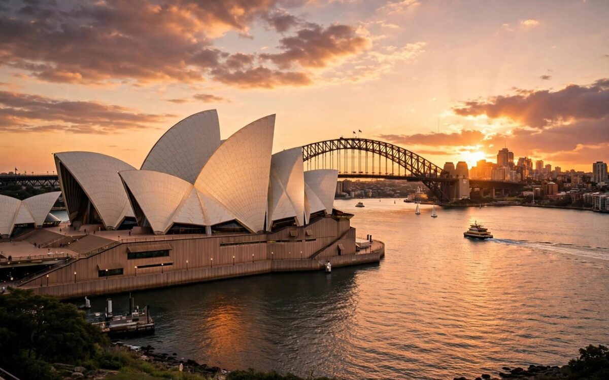 Sydney Opera House at sunset