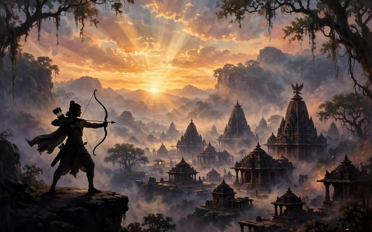 Epic Indian film set at sunrise