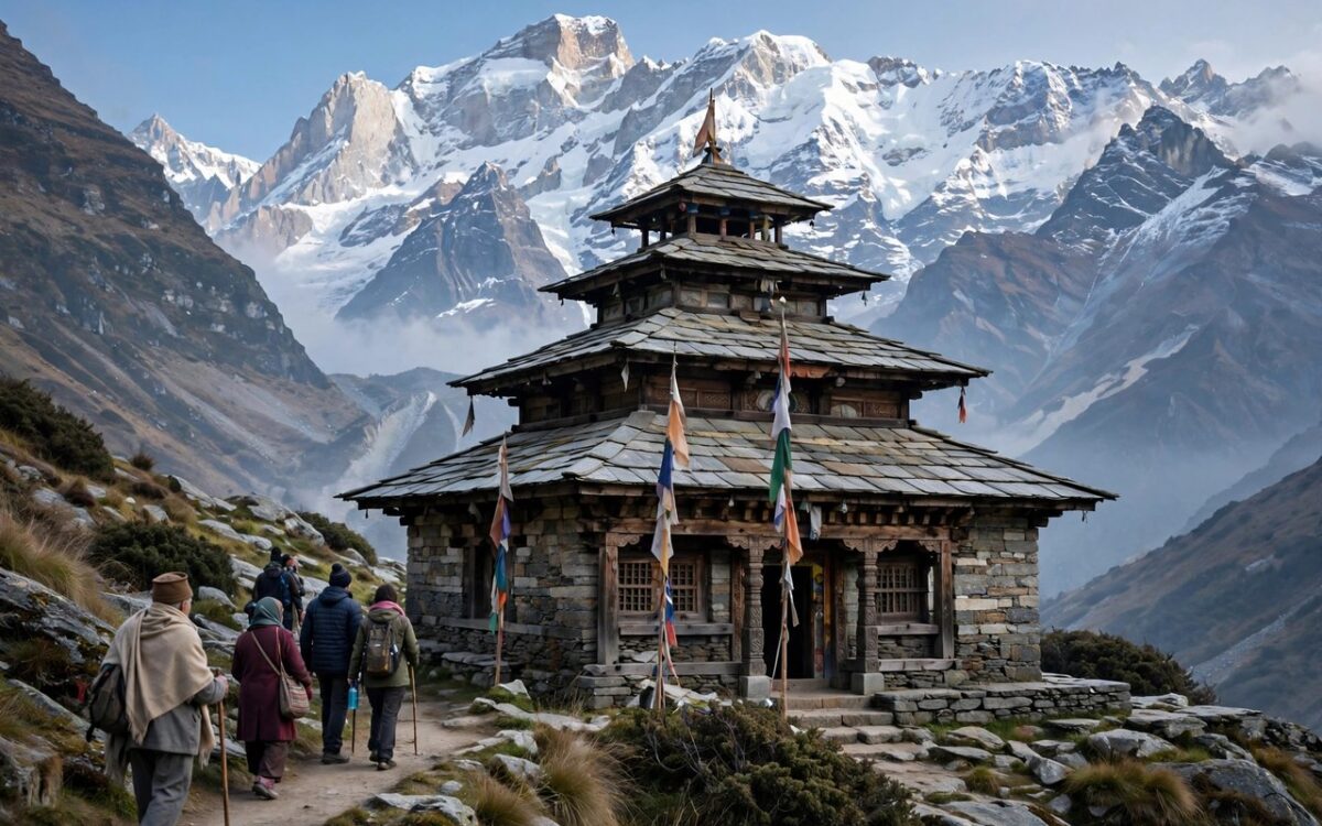 Rani Mukerji offers prayers at Badrinath, Kedarnath