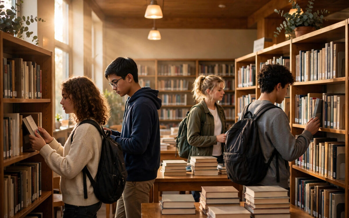 After phone bans, students borrow more library books