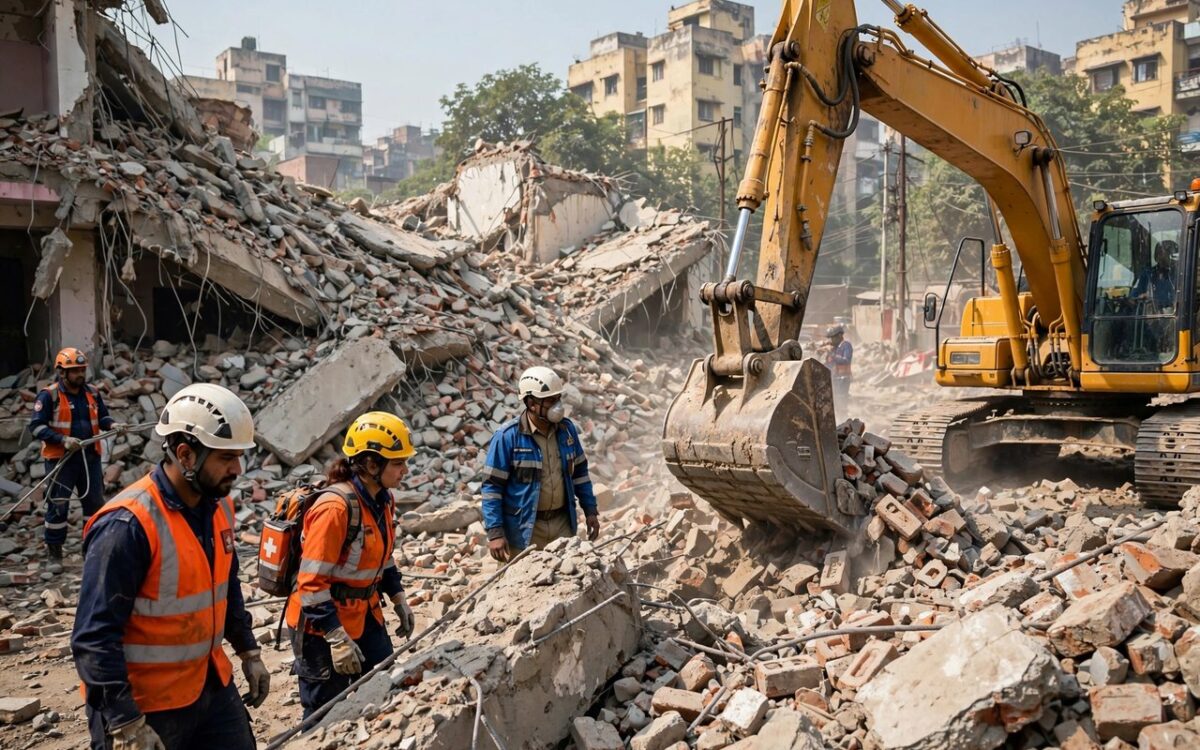 Seemapuri Building Collapse Toll Rises To Five, Rescue Ops On