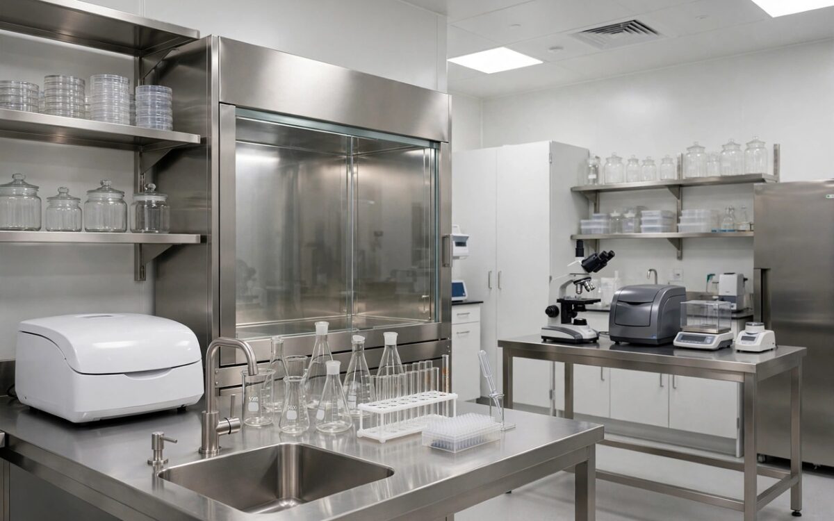 Interior of a medical research laboratory