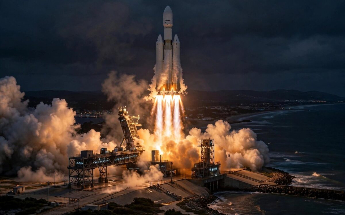 Falcon Heavy launches secret NRO mission, rattles Space Coast
