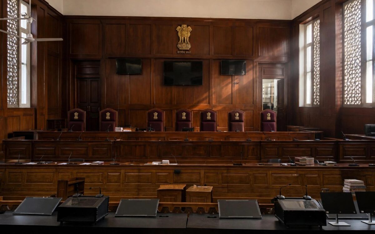 Supreme Court of India courtroom during a constitution bench hearing
