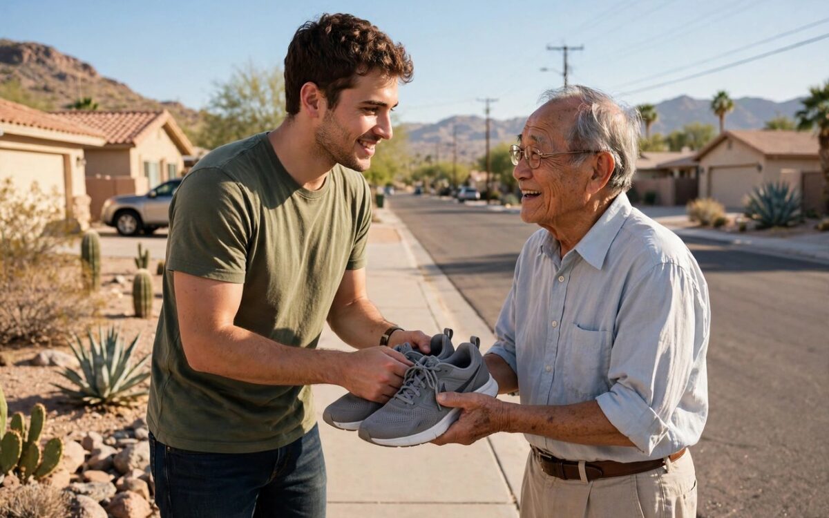 Arizona Teen Gives Stranger His Shoes, Then Does Much More