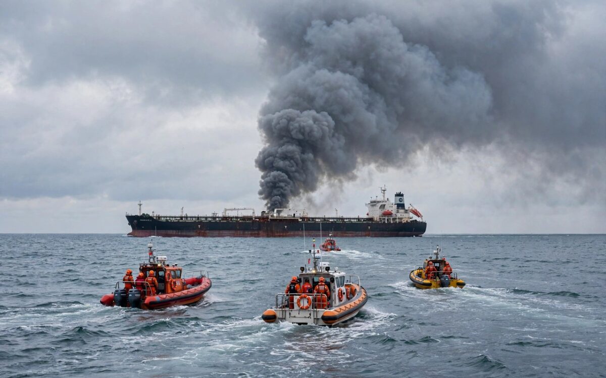 Aframax Rio tanker ablaze off Sochi after drone attack