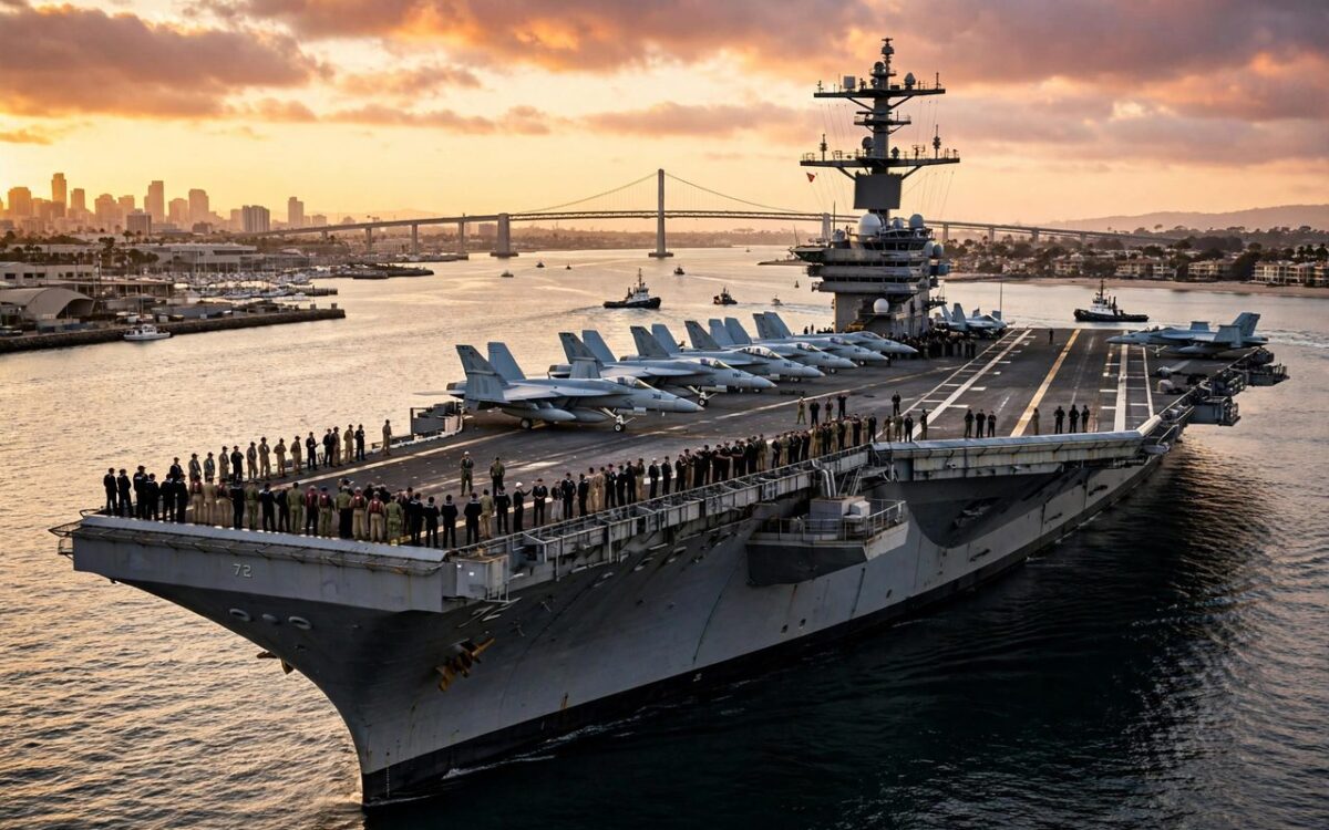 USS Abraham Lincoln Returns Home After Record 321-Day Deployment
